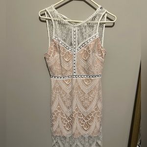 Lulus/lush - Serious Love White Lace Bodycon Dress